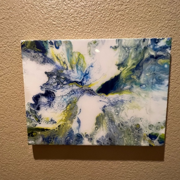 Acrylic Pour Painting Resin sealed 12x16  (NWOT) - Picture 1 of 3